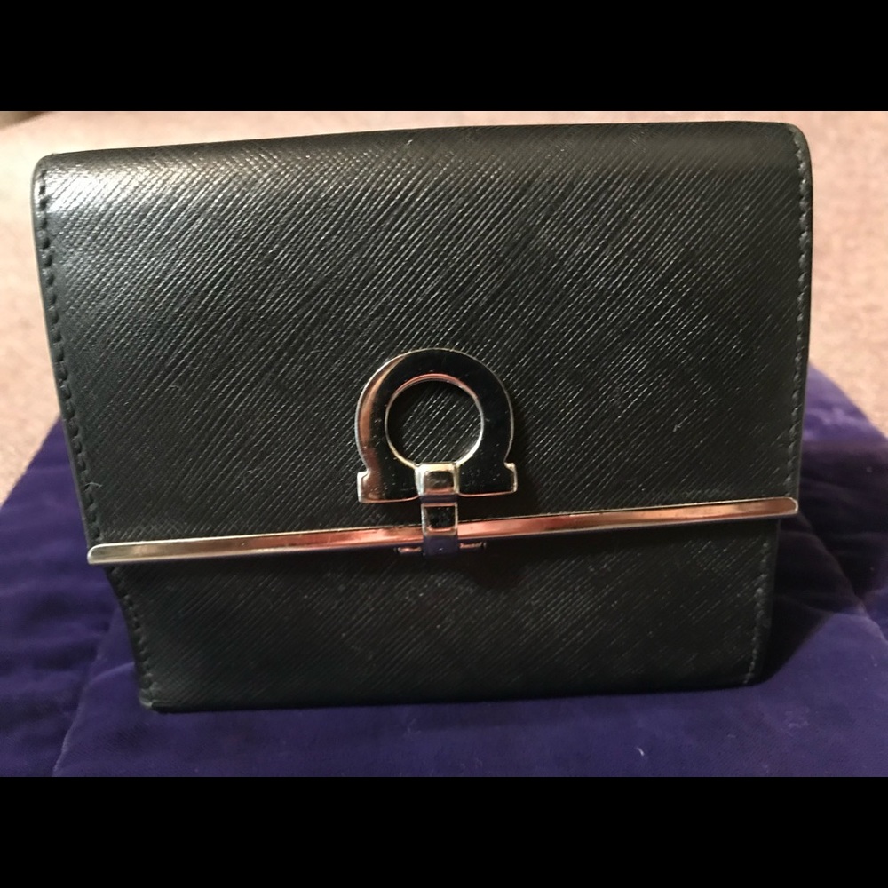 Black leather Ferragamo Wallet